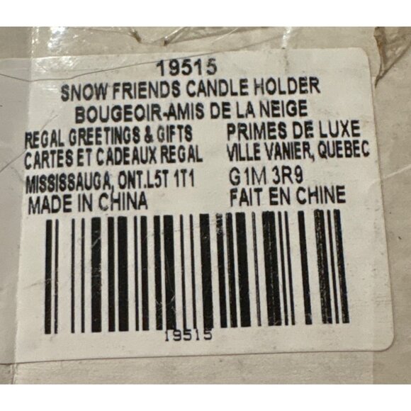Circle of Snow Friends Candle Holder Regal Greetings & Gifts Winter Decor 7.5" - Picture 3 of 9